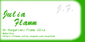 julia flamm business card